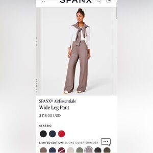 Spanx air essentials wide leg pant